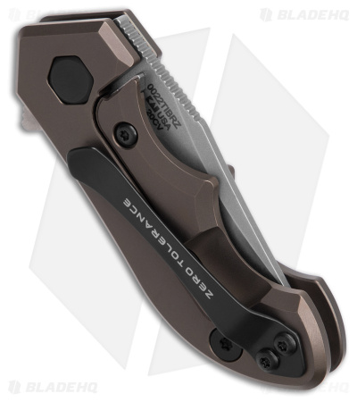 Zero Tolerance 0022 Small Galyean Bronze Titanium Frame Lock Knife (2.1"SW)