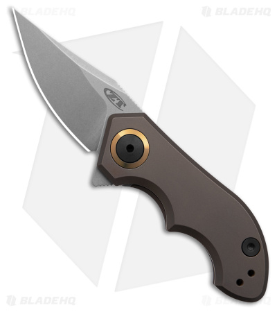 Zero Tolerance 0022 Small Galyean Bronze Titanium Frame Lock Knife (2.1"SW)