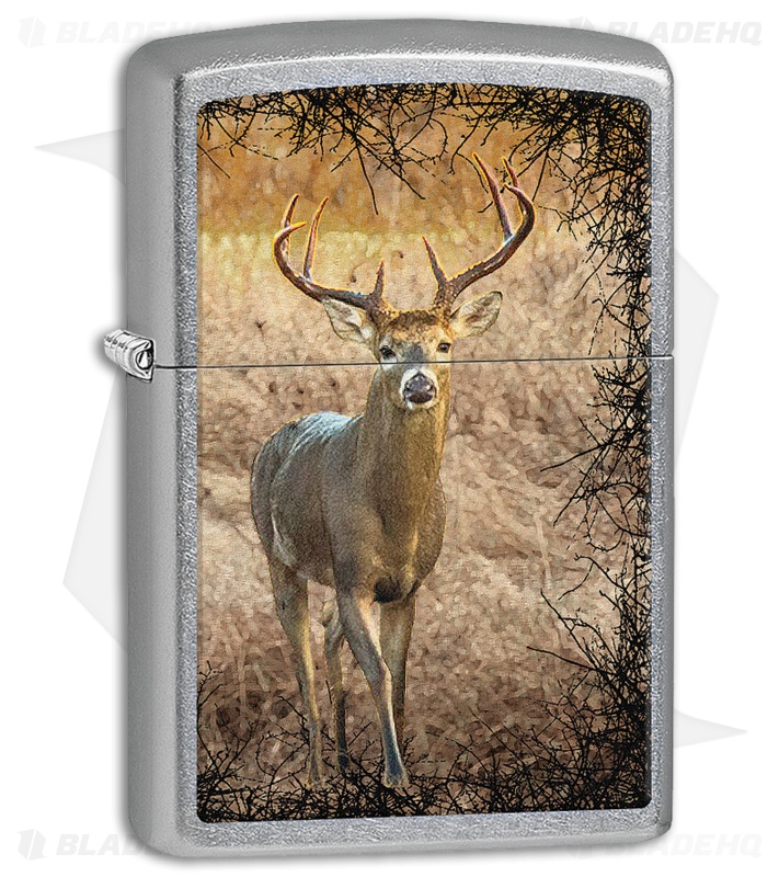 Zippo Deer Design Aluminum Lighter