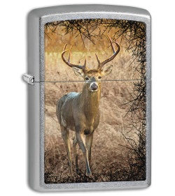 Zippo Deer Design Aluminum Lighter