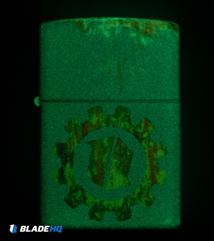 Zippo Blue Bunker Glow-In-The-Dark Lighter 
