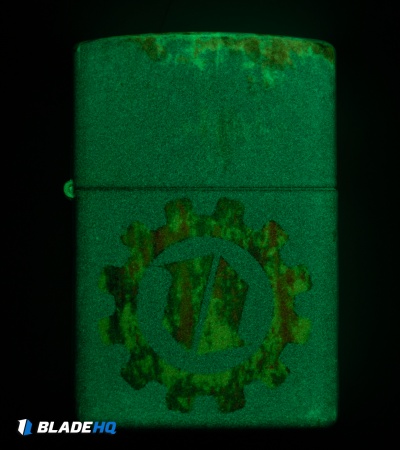 Zippo Blue Bunker Glow-In-The-Dark Lighter 