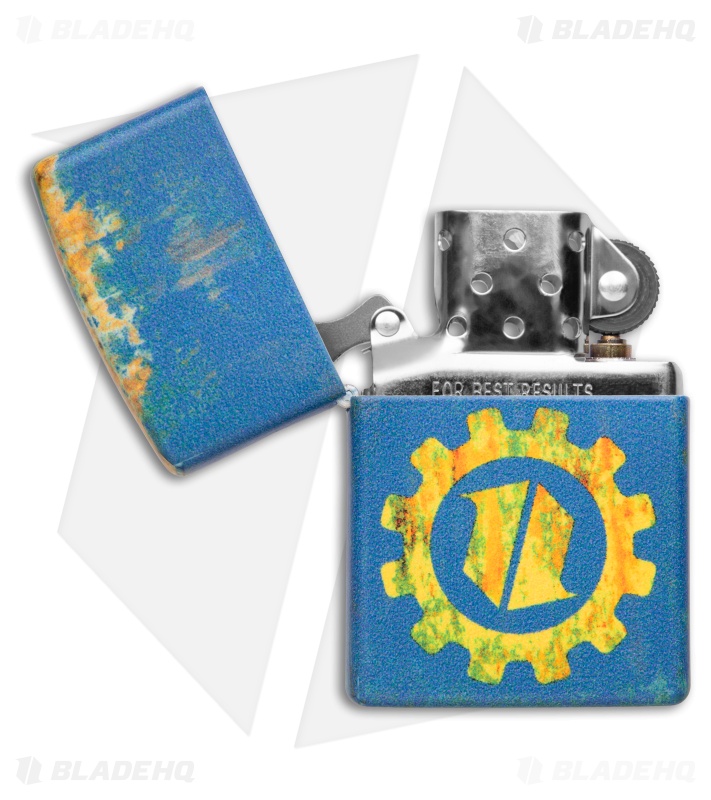 Zippo Blue Bunker Glow-In-The-Dark Lighter 