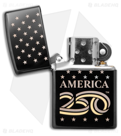 Zippo America 250th Anniversary Black Ice Lighter