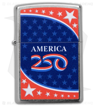 Zippo America 250th Anniversary Street Chrome Lighter