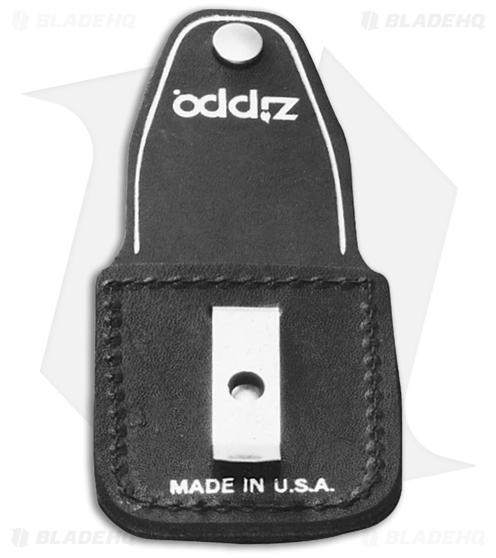 Zippo Black Leather Sheath Lighter Pouch (Clip)