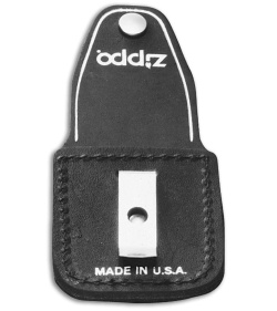 Zippo Black Leather Sheath Lighter Pouch (Clip)