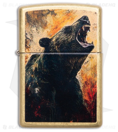 Zippo Grizzly Bear Roar Bronze Aluminum Lighter