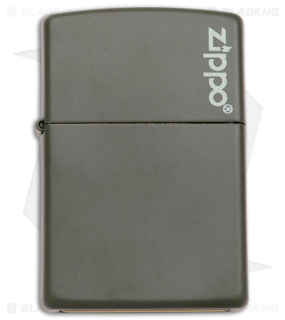 Zippo Lighter Classic Logo (Green Matte) 221ZL - Blade HQ