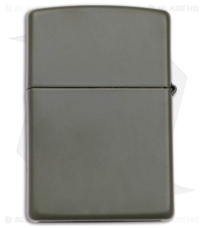 Zippo Lighter Classic Logo (Green Matte) 221ZL - Blade HQ