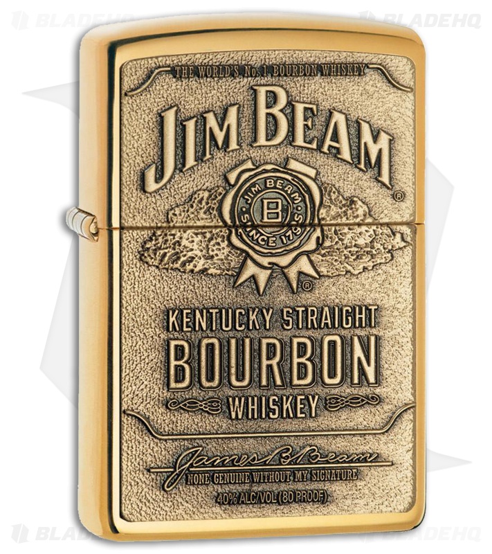 Zippo Lighter Jim Beam (High Polish Brass) 254BJB.929