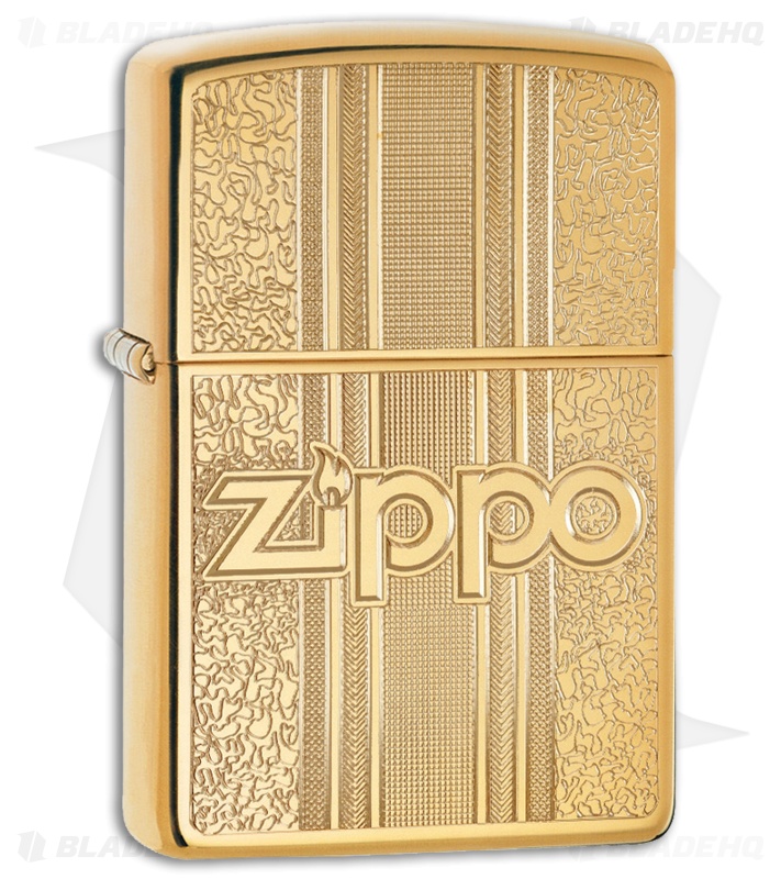 Zippo Lighter Zippo and Pattern (High Polished Brass) 29677
