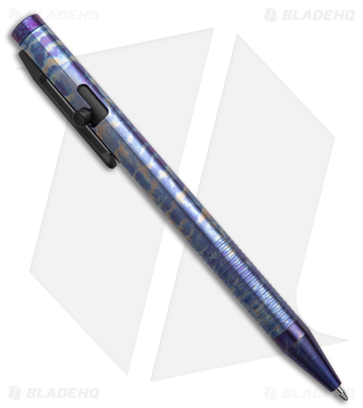 Blackhawk Titanium Roller Ball Ink Pen Machined Lightning