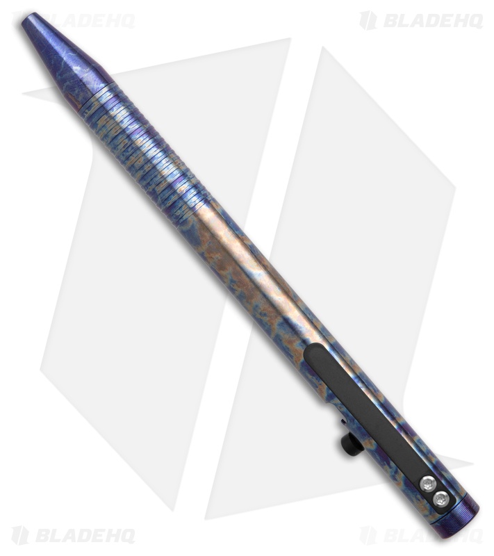 Blackhawk Titanium Roller Ball Ink Pen Machined Lightning