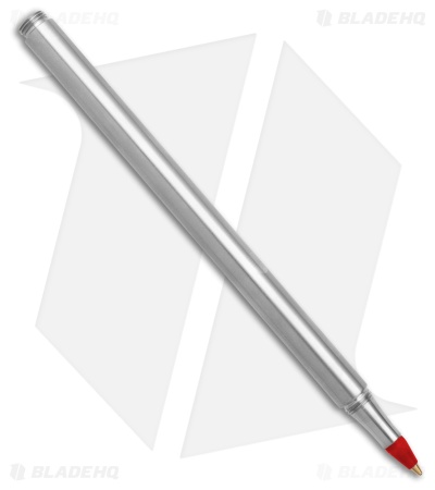 Flytanium Ti Stic Pen Sleeve With Ti Cap - Satin Titanium (Red)