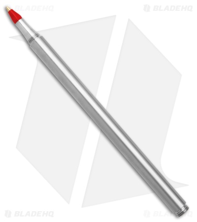 Flytanium Ti Stic Pen Sleeve With Ti Cap - Satin Titanium (Red)