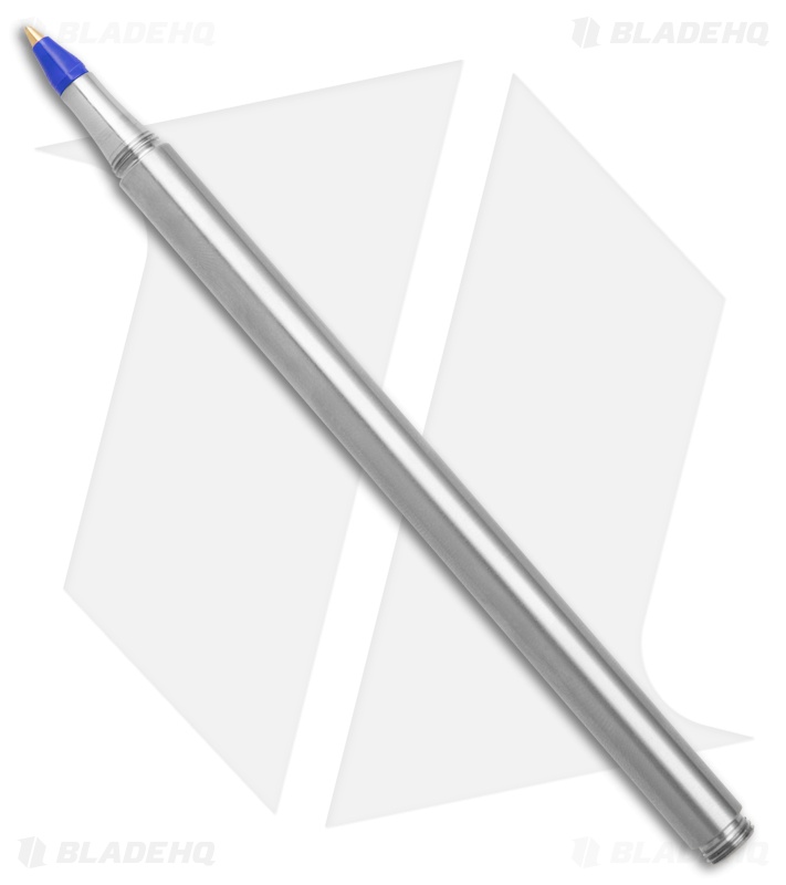 Flytanium Ti Stic Pen Sleeve With Ti Cap - Satin Titanium (Blue)