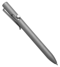 Tactile Turn Bolt Action Pen Titanium Stonewashed Short
