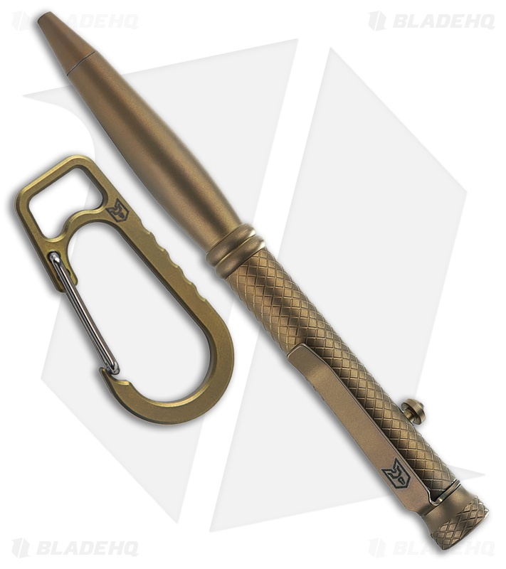 Bestechman Scribe Titanium Bolt Action Pen + Carabiner Bronze BM16D
