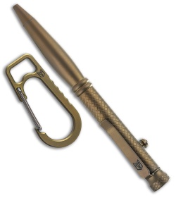 Bestechman Scribe Titanium Bolt Action Pen + Carabiner Bronze BM16D