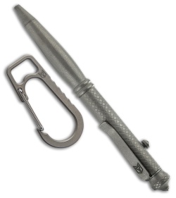 Bestechman Scribe Titanium Pen w/ Glass Breaker Gray + Carabiner Gray BM17A