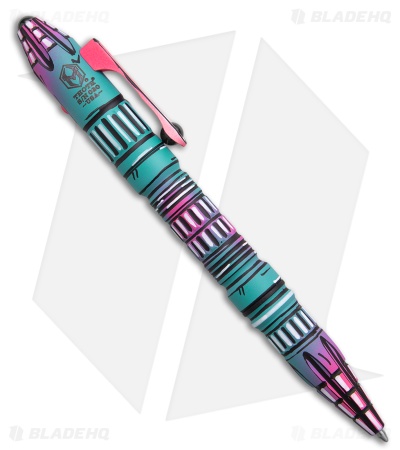 Heretic Knives Thoth Tactical Pen Miami Vice Cel Shade Aluminum/Titanium