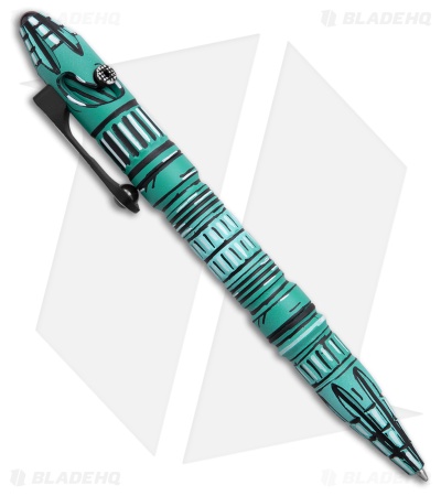 Heretic Knives Thoth Tactical Pen Turquoise Cel Shade Aluminum/Titanium