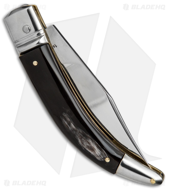 AGA Campolin Diana Lever Lock Automatic Knife Brazilian Horn (3.75" Satin)