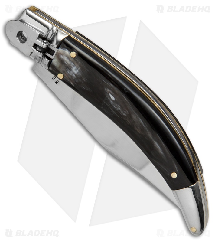 AGA Campolin Diana Lever Lock Automatic Knife Brazilian Horn (3.75" Satin)