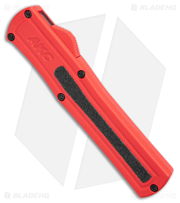 AKC F-20 D/A  OTF Automatic Knife Red Aluminum (3.6" Two Tone)