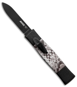 AKC Minion Concord OTF Automatic Knife Snake Skin (2.3" Black Flat Grind)