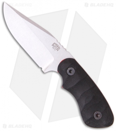 Bill Coye Ridgeback Custom Fixed Blade Knife Black G-10 (3.25" Stonewash)