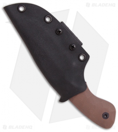 Bill Coye Ridgeback Custom Fixed Blade Knife Brown G-10 (3.25" Stonewash)
