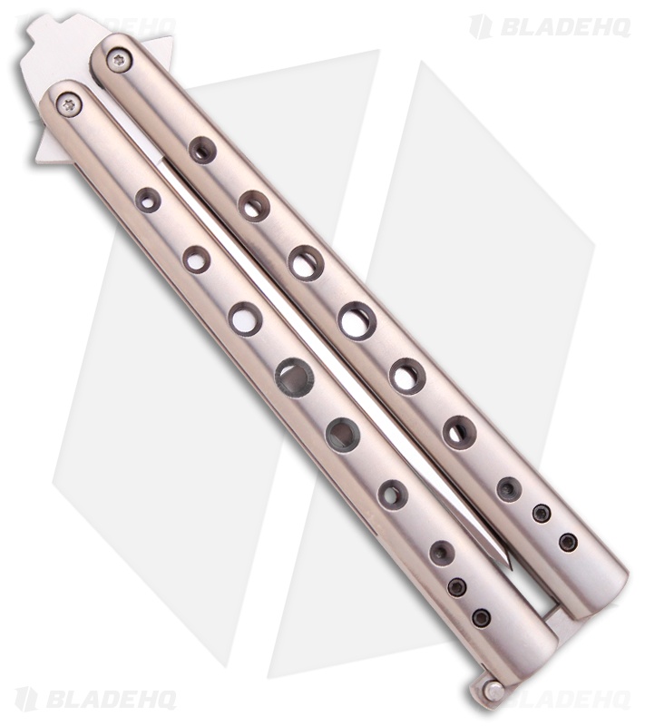 Chuck Gedraitis Knives Balisong #61 Titanium Butterfly Knife (4" Satin)