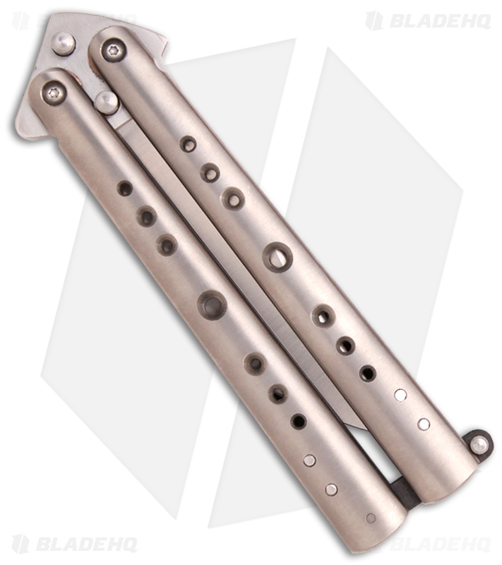 Chuck Gedraitis Knives Balisong #81 Titanium Butterfly Knife (3.25" Satin)
