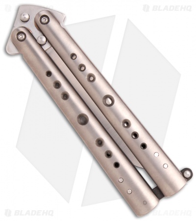 Chuck Gedraitis Knives Balisong #81 Titanium Butterfly Knife (3.25" Satin)