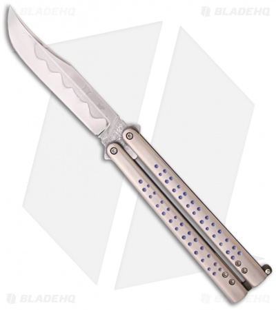 Chuck Gedraitis Knives Balisong #91 Titanium Butterfly Knife (4.25" Hamon)