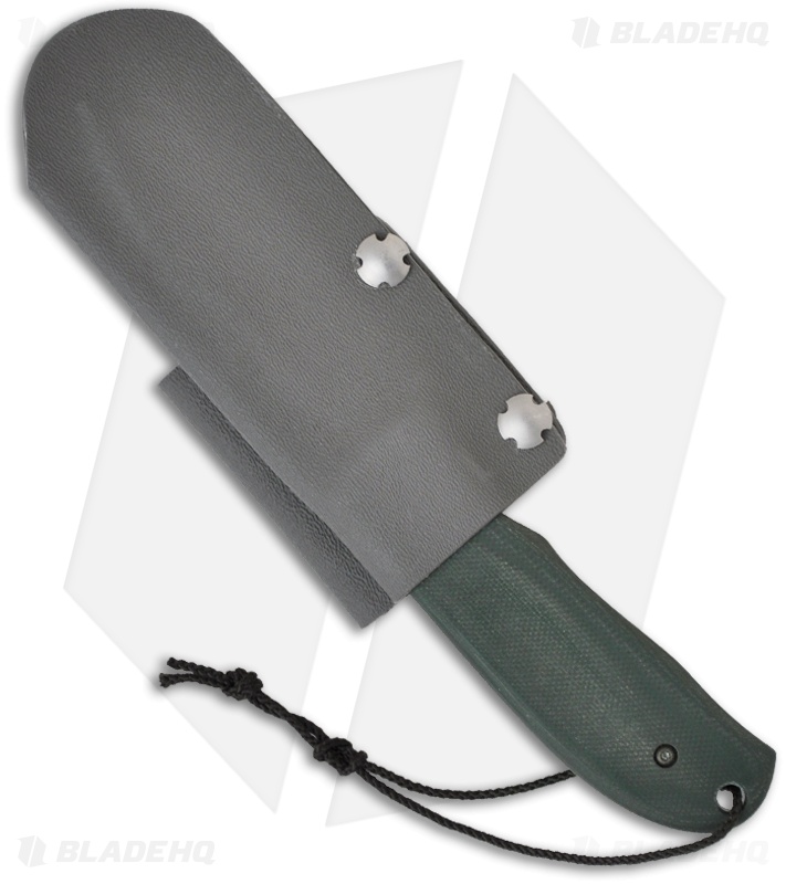 Chuck Gedraitis Snubnose Fixed Blade Knife w/ Green G-10 (3.06" Satin Plain)
