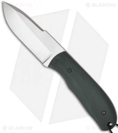 Chuck Gedraitis Snubnose Fixed Blade Knife w/ Green G-10 (3.06" Satin Plain)