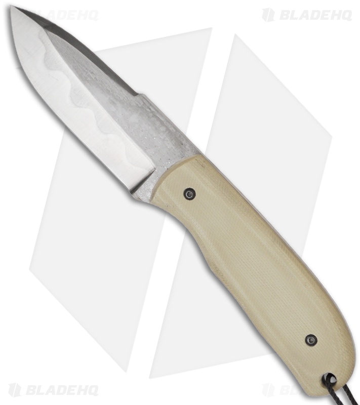 Chuck Gedraitis Snubnose Fixed Blade Knife w/ Tan G-10 (3.06" Hamon)