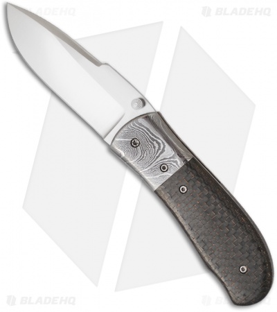 Chuck Gedraitis Snubnose Folder Knife w/ LSCF Carbon Fiber (3" Satin Plain)