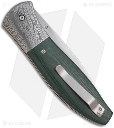 Chuck Gedraitis Modified Tanto Folder Knife w/ Green G10 (3.25" Hamon)