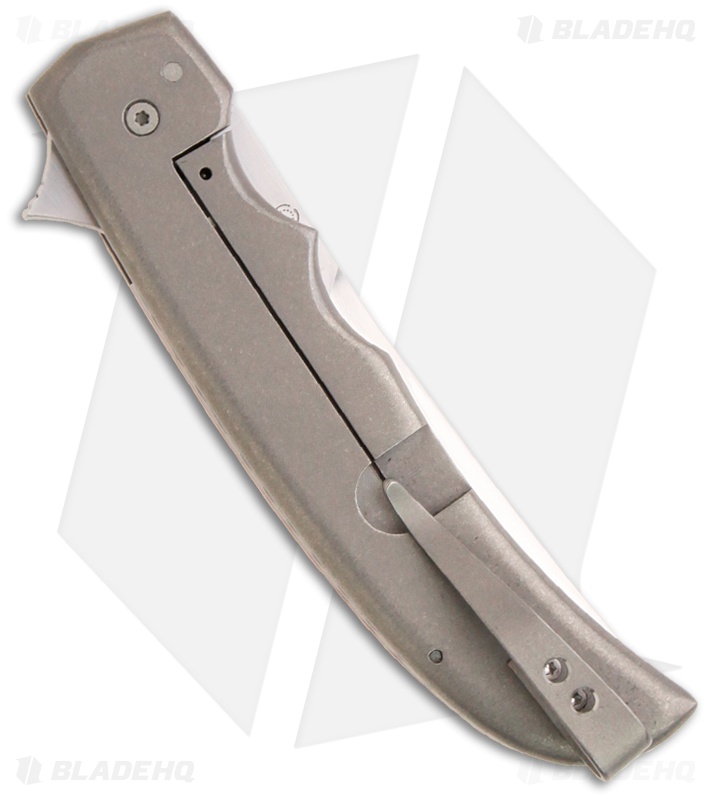 Jason Clark Custom Up-Swept Framelock Flipper Orange G10 Knife (3.5" Satin)