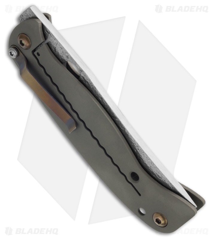 Farid Knives Custom K2 Knife Titanium Framelock Heat (4.5" Satin)