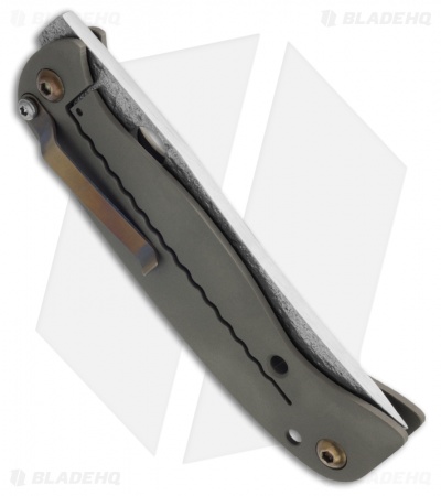 Farid Knives Custom K2 Knife Titanium Framelock Heat (4.5" Satin)