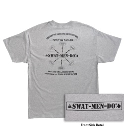 TOPS Knives SWAT-MEN-DO Gray Short Sleeve T-Shirt TS-SMD