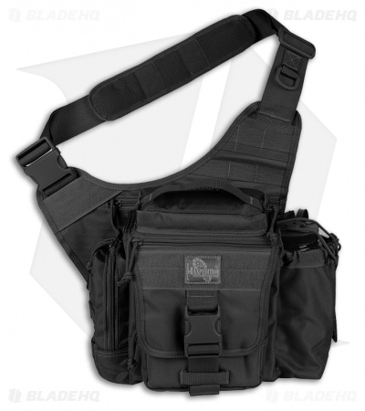 Maxpedition Black Jumbo E.D.C. S-Type Versipack Shoulder Sling Pack Bag 9851B