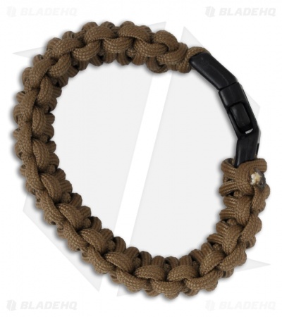 Knot Boys 1" Double Paracord Survival Bracelet Fat Boy (Coyote Brown)