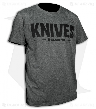 Blade HQ "KNIVES" Gray Short Sleeve T-Shirt