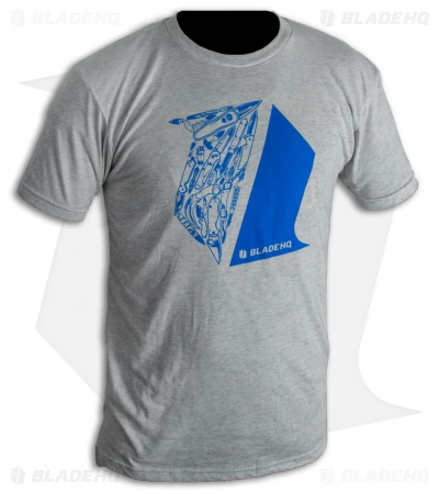 Blade HQ Premium Knife Cloud Shield Logo Heathered Short Sleeve T-Shirt
